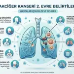 Akciğer kanseri 2 evre belirtileri infografik akciğer görseli