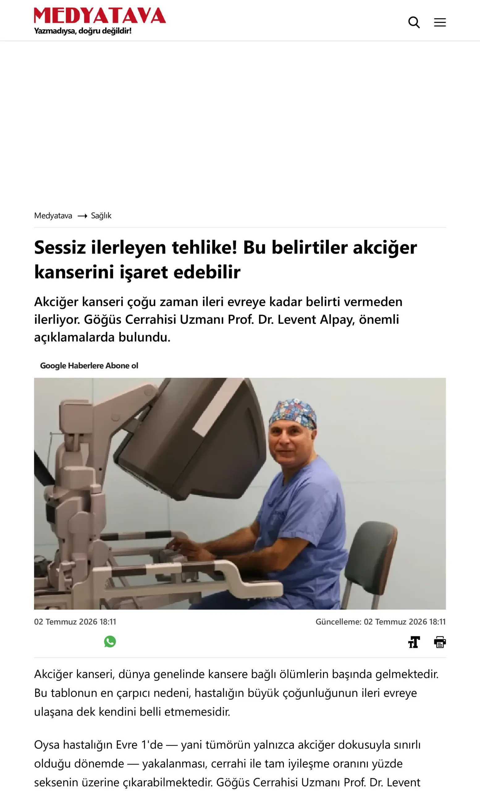 Sessiz ilerleyen tehlike! Bu belirtiler akciğer kanserini işaret edebilir
